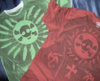 Example of t-shirt black fabric spray paint design