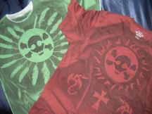 DIY skull t-shirts Skull tees made with black fabric spray paint