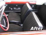 Sports car interior after spray painting Example of sports car interior after spray painting
