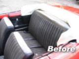 Sports car interior before spray painting Example of sports car interior before spray painting
