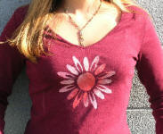 Sun stencil spray t-shirt Example of sun stencil spray t-shirt