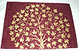 Tree of life cushion gold stencil spray Example tree of life cushion gold stencil spray