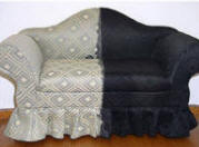 Example of half painted sofa