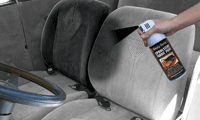 Example of spray painting car upholstery