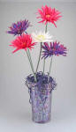 Example of dried flowers fabric spray paint purple