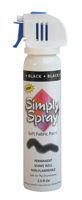 Simply Spray soft fabric paint black
