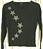 Example black t-shirt silver stencil spray paint