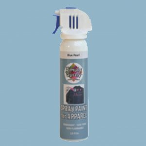 Stencil simply spray blue pearl colour, fabric paint for clothing and garments decoration