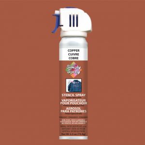 Stencil simply spray copper colour, fabric paint for clothing and garments decoration