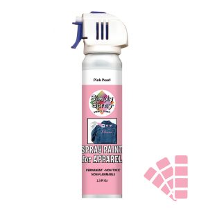 Stencil simply spray pink pearl colour, fabric paint for clothing and garments decoration