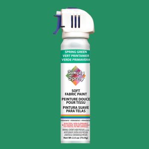 Soft simply spray spring green colour, fabric paint for clothing and garments restoration