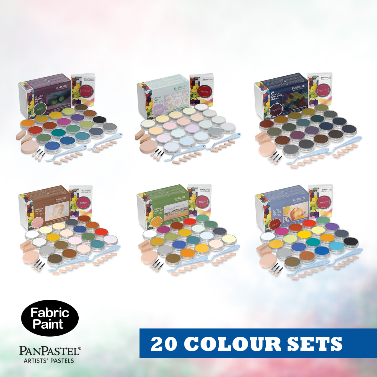 PanPastel 20 colours sets Artists, portable, low dust, apply like paint
