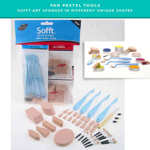 Panpastel tools - Sofft art sponges for panting, drawing and blending - Pan pastel