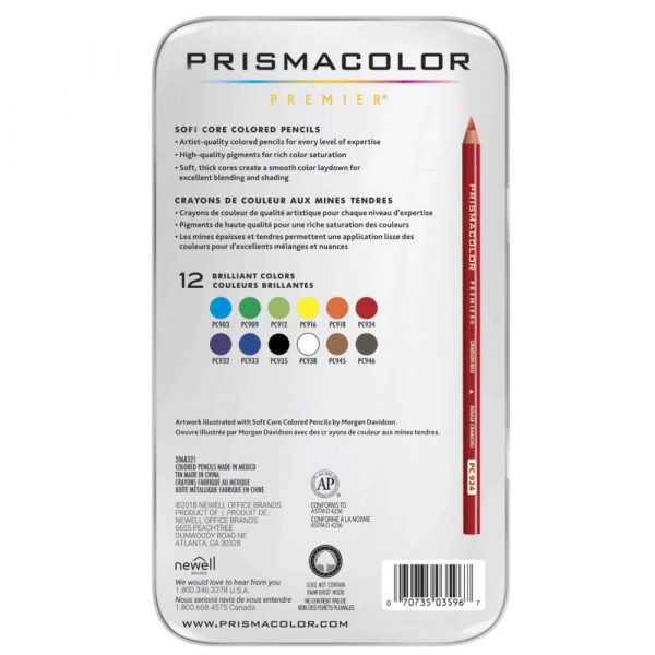 Colours in the Prismacolor Premier set of 12