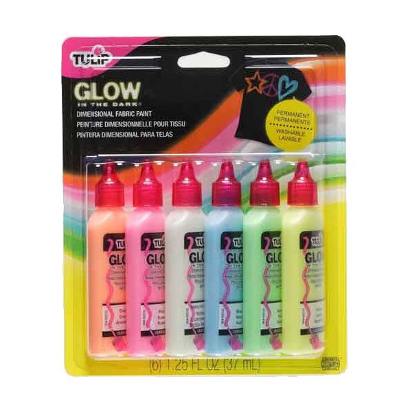 Tulip dimensional fabric paint glow pack - fabric decoration