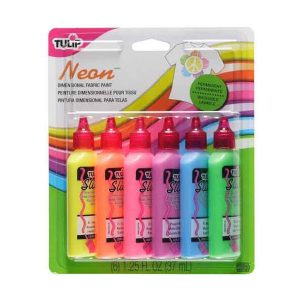Tulip dimensional fabric paint neon pack - fabric decoration