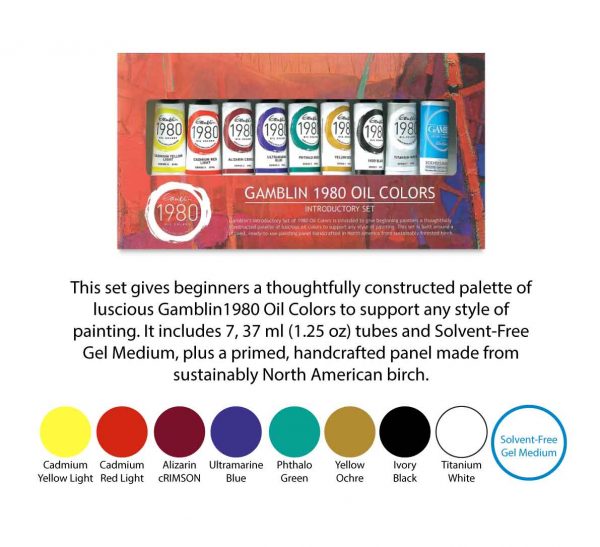 Gamblin Gift Introductory Sets - 1980 Oil Colors set - 9 colours 37ml tubes