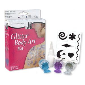 Jacquard Glitter Body Art Kit Non-permanent Body Art Shimmery tattoo