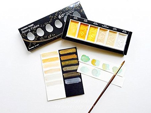 Kuretake GANSAI TAMBI-Traditional Japanese watercolour STARRY 6 COLOURS