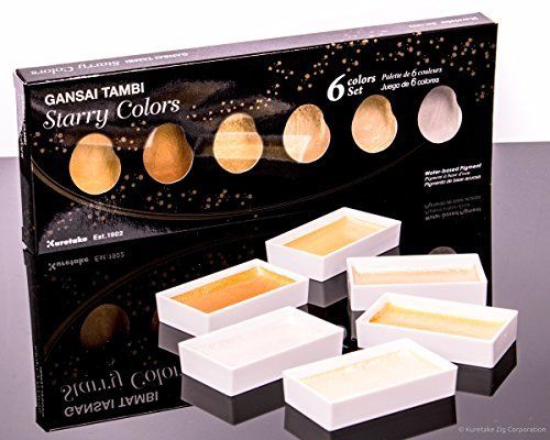 Kuretake GANSAI TAMBI-Traditional Japanese watercolour STARRY 6 COLOURS