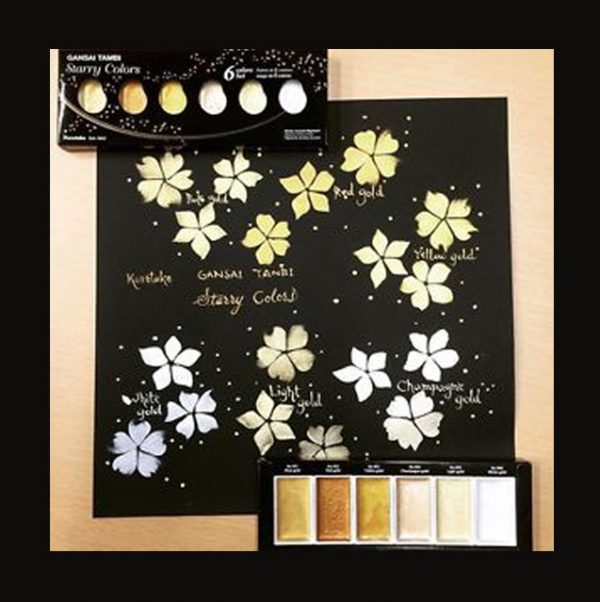 Kuretake GANSAI TAMBI-Traditional Japanese watercolour STARRY 6 COLOURS