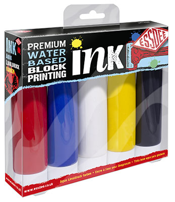 ESSDEE Premium Block Printing Ink 5 Pack (Primary Colours)
