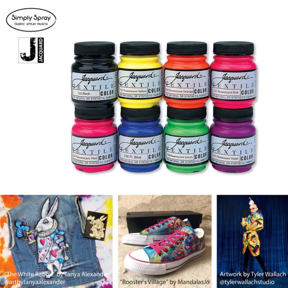 Jacquard Textile Colours 199.62 ml (3x Jars) P (02) 9550 1544