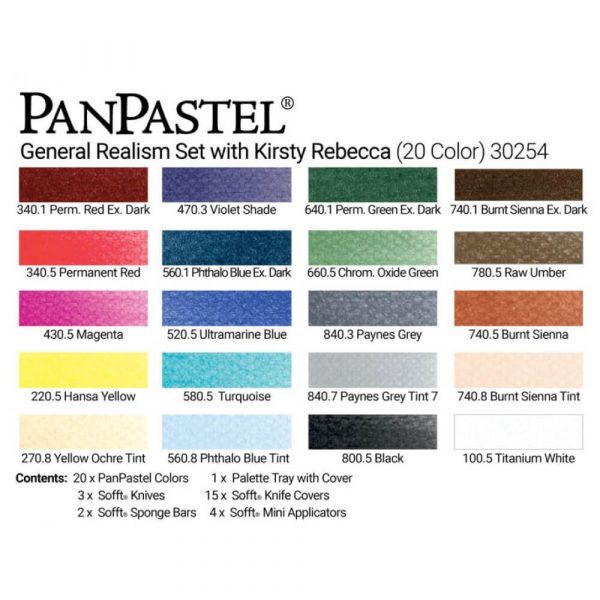PanPastel Kristy Rebecca - General Realism 20 Colour Swatch